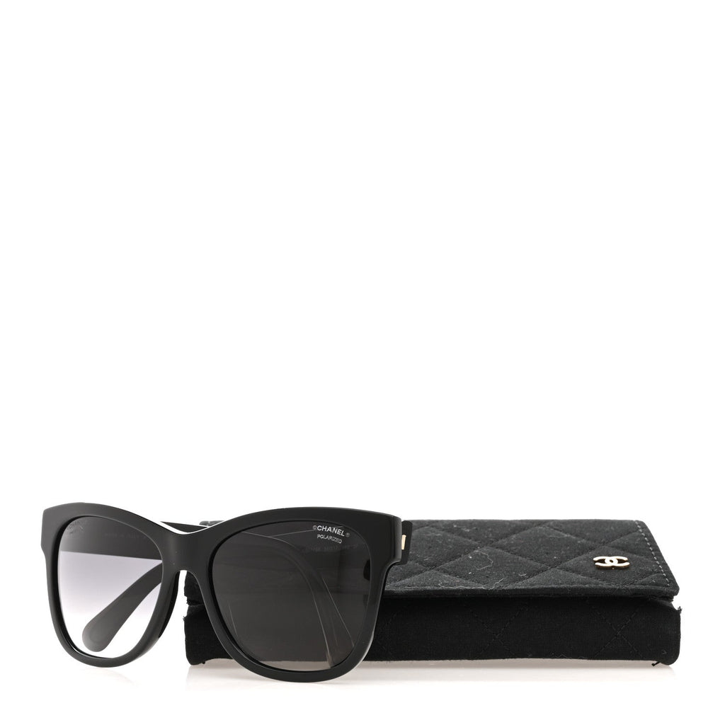 Acetate Polarized Square CC Sunglasses 5380 Black