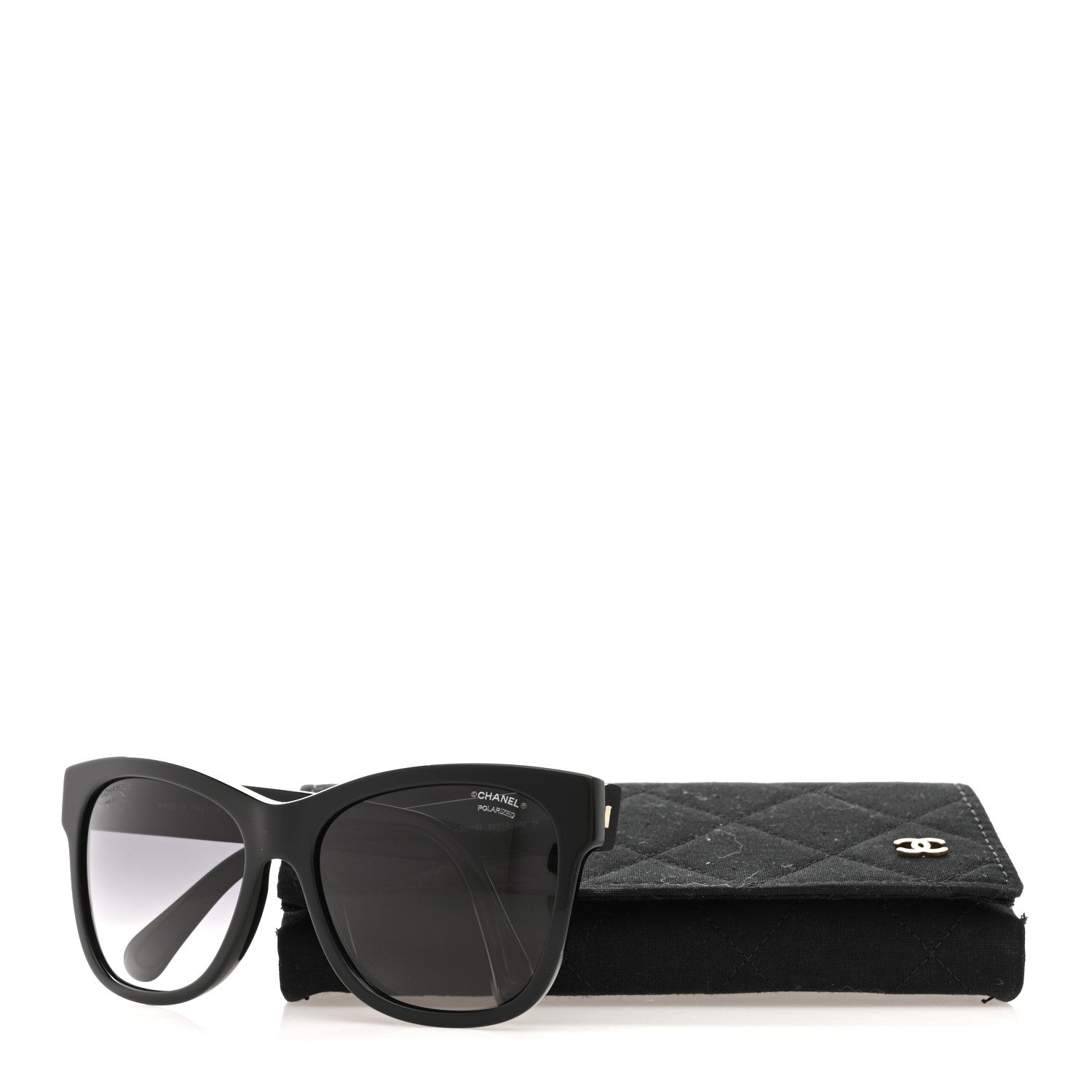 Acetate Polarized Square CC Sunglasses 5380 Black