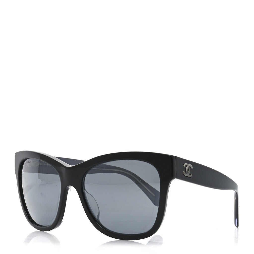Acetate Square CC Sunglasses 5380 Black
