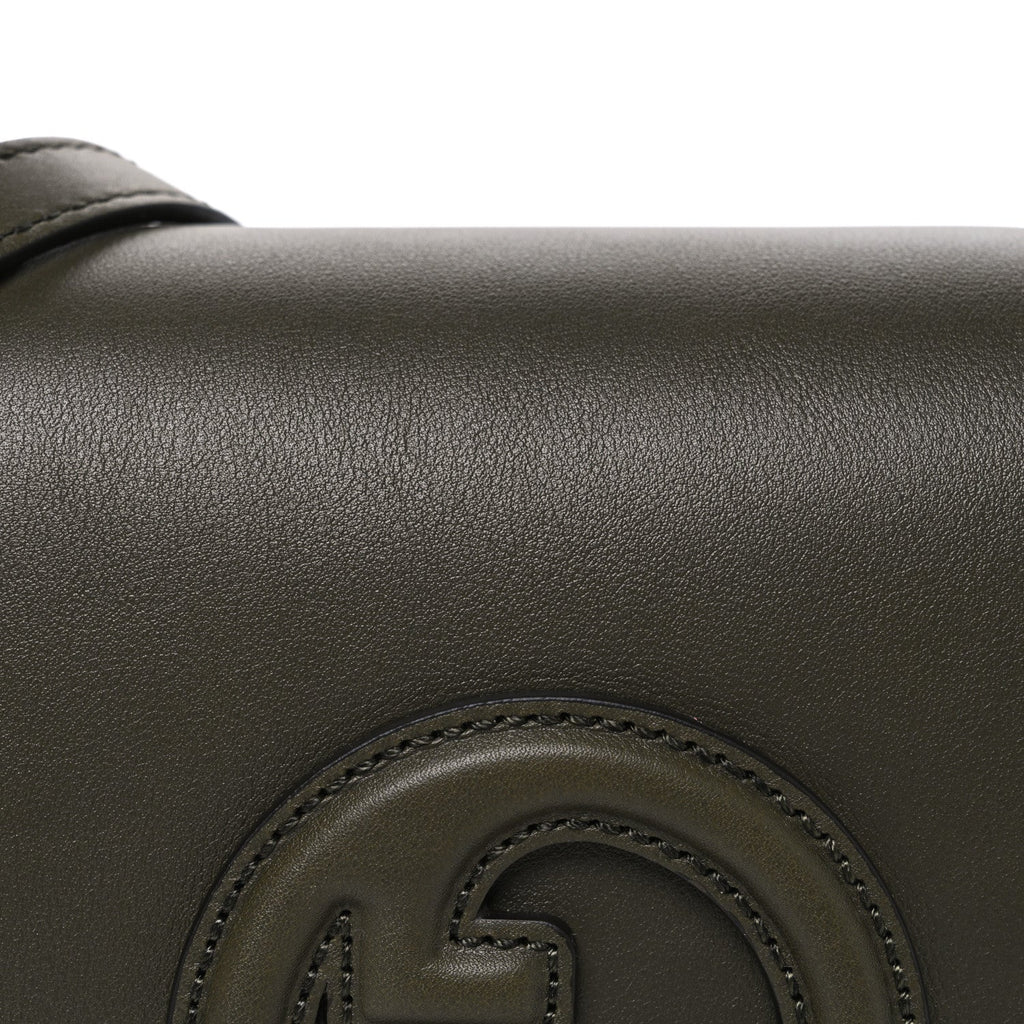Gucci Roxy Calfskin Medium Blondie Top Handle Bag Forest Green