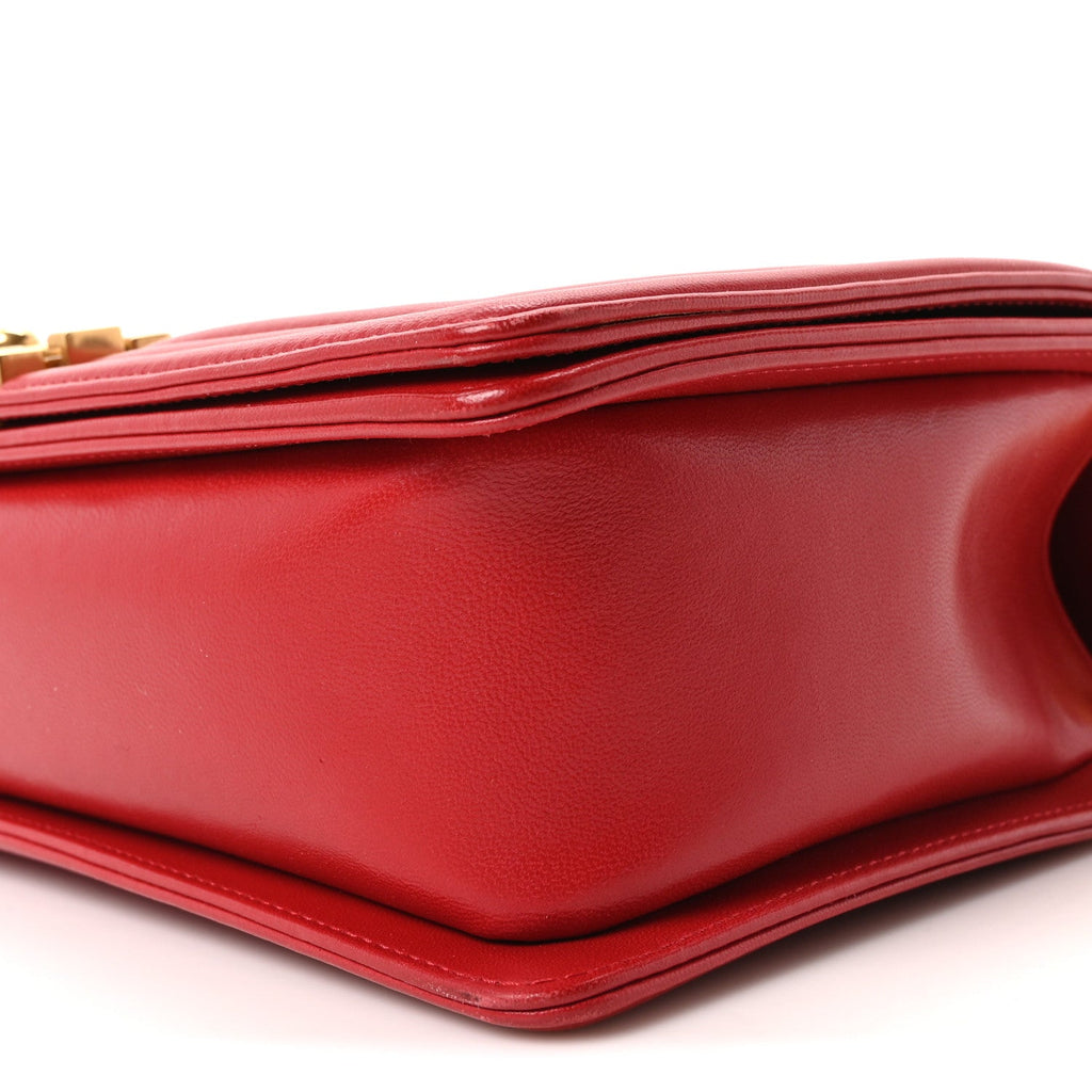 Chanel Lambskin Quilted New Medium Boy Flap Red