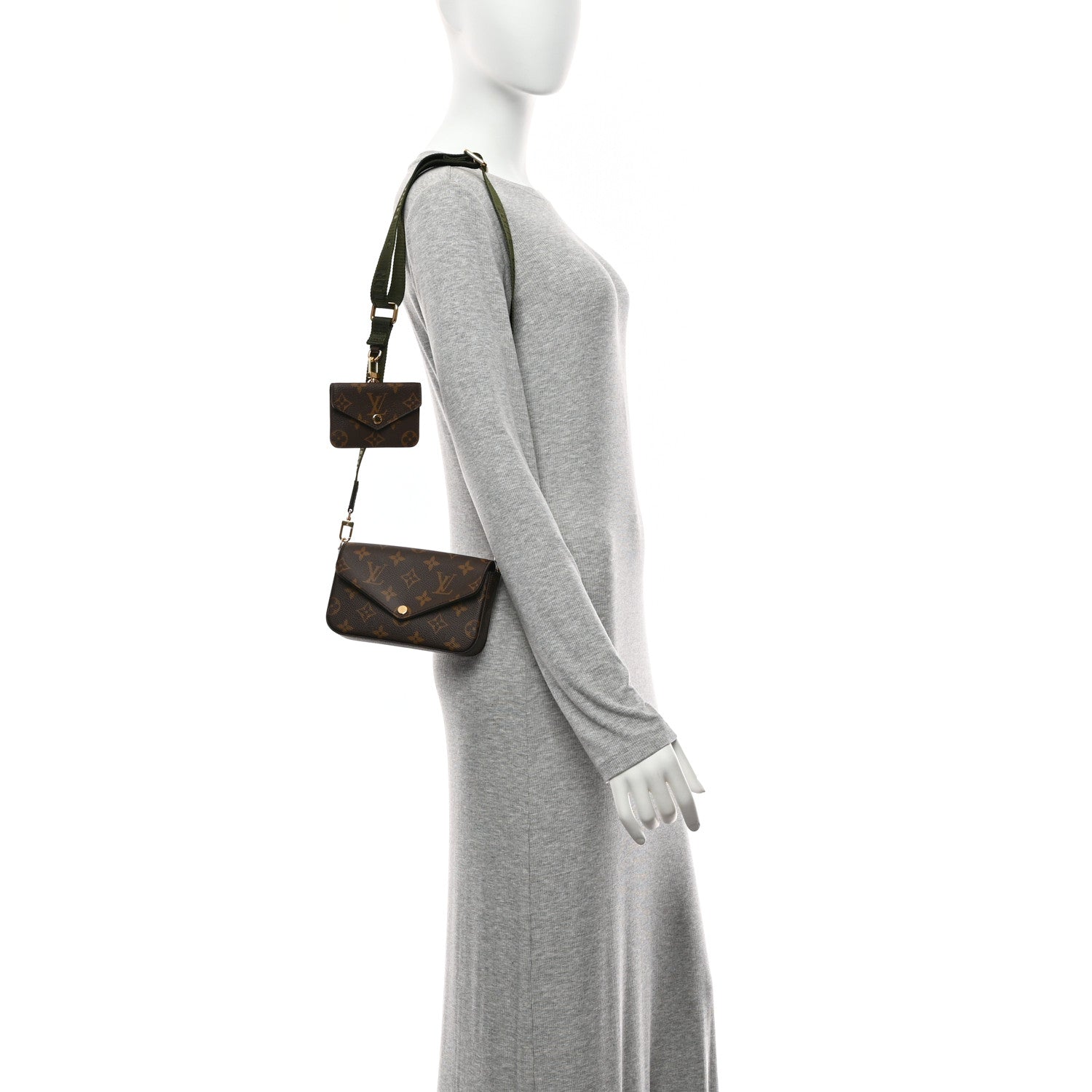 Louis Vuitton Monogram Felicie Strap & Go Kaki