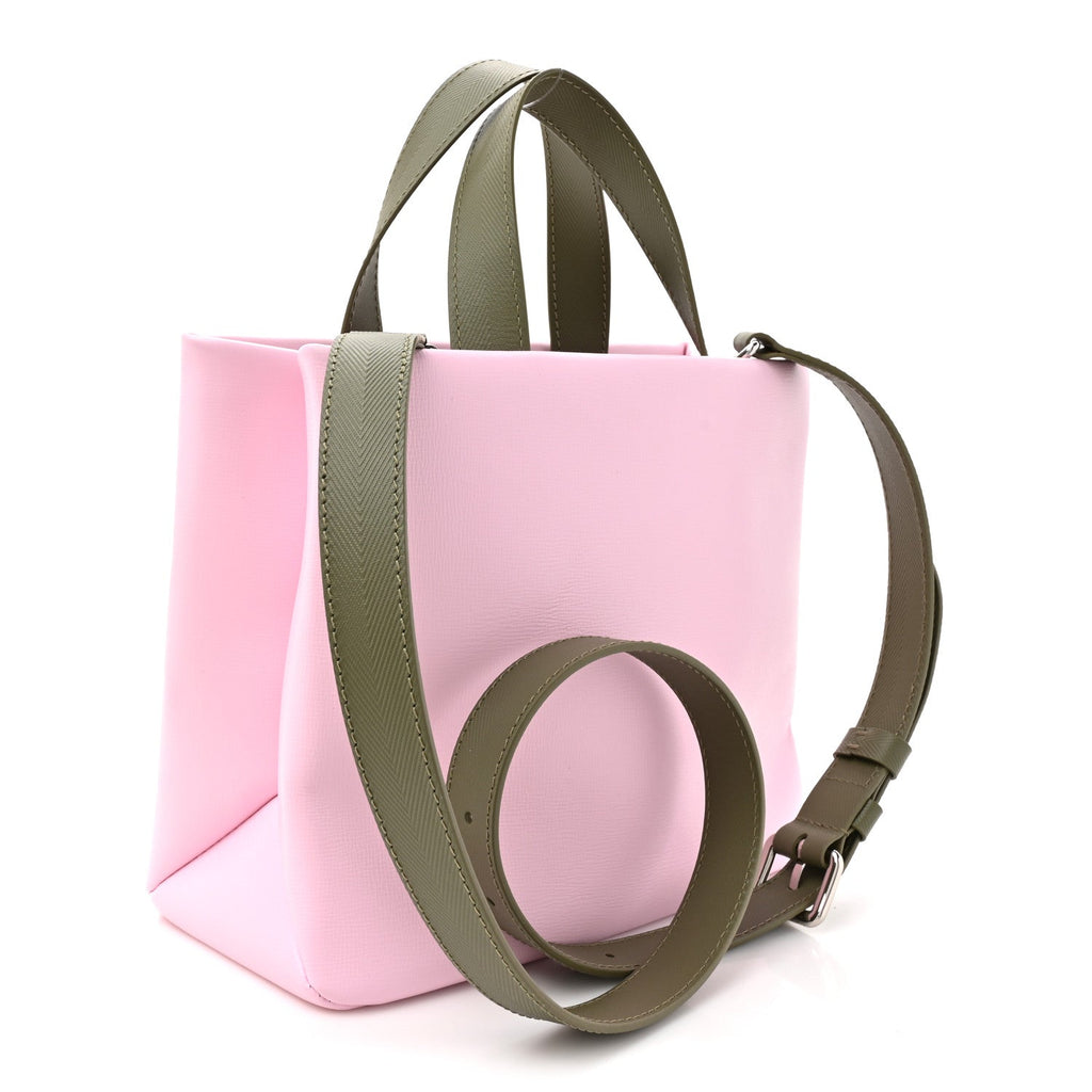 Louis Vuitton Calfskin Mini Shopper Tote Khaki Green Pink
