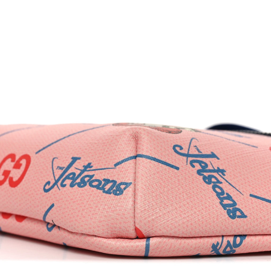 Gucci Coated Canvas Interlocking G Jetsons Childrens Belt Bag Pink