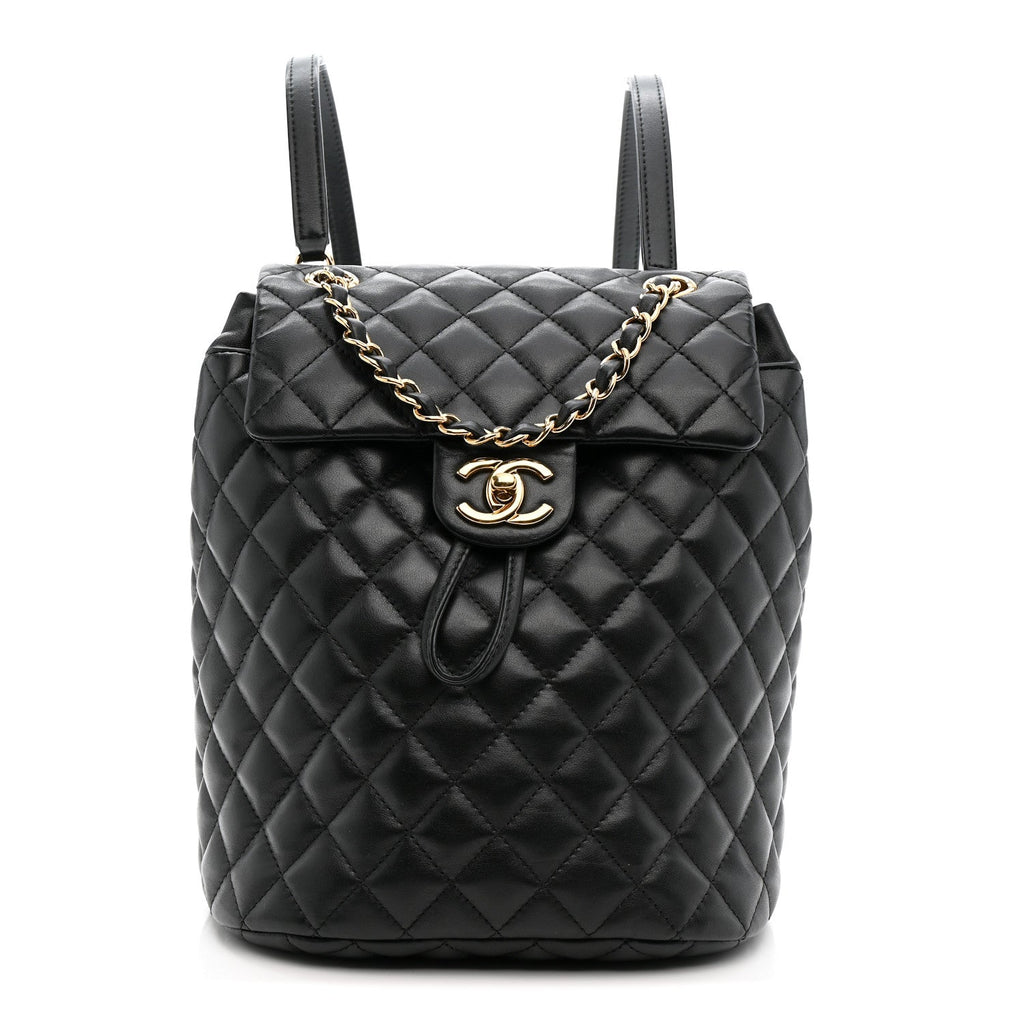 Chanel Calfskin Quilted Small Urban Spirit Backpack Black