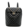 Chanel Calfskin Quilted Small Urban Spirit Backpack Black
