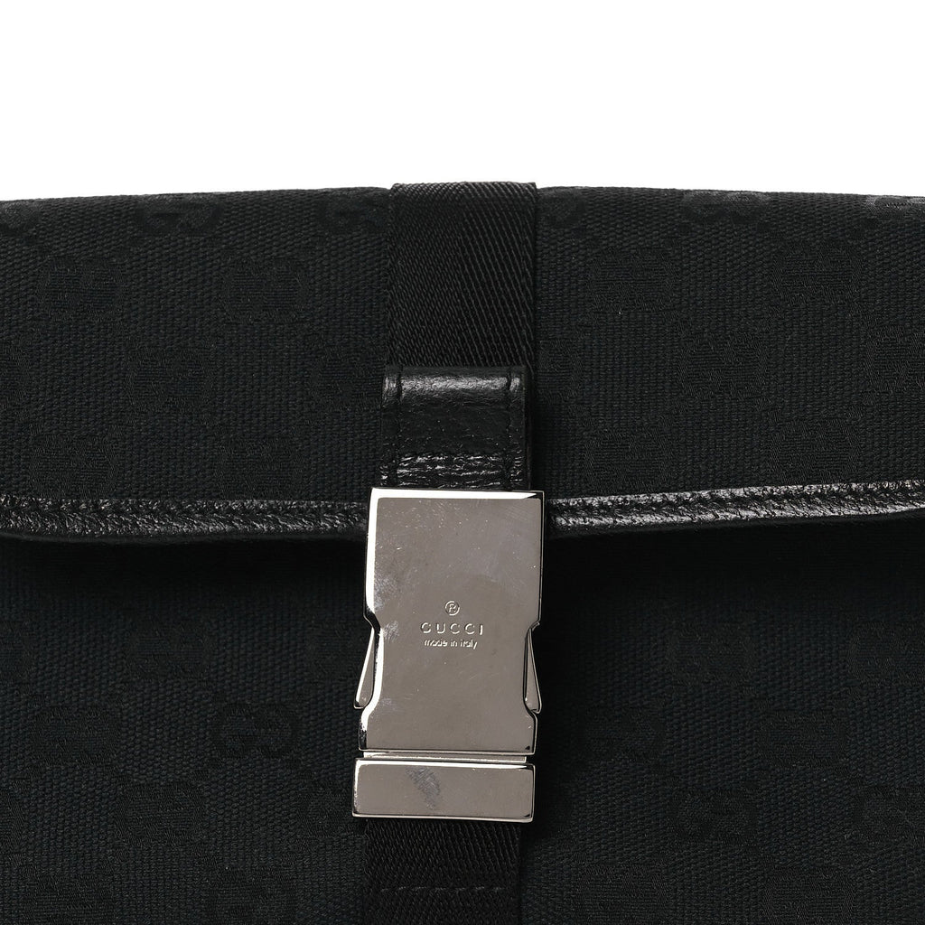 Gucci GG Monogram Web Buckle Belt Bag Black