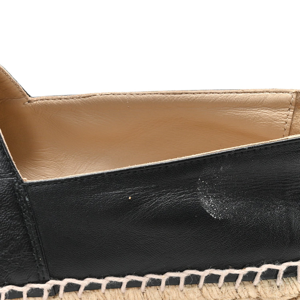 Lambskin CC Espadrilles 40 Black