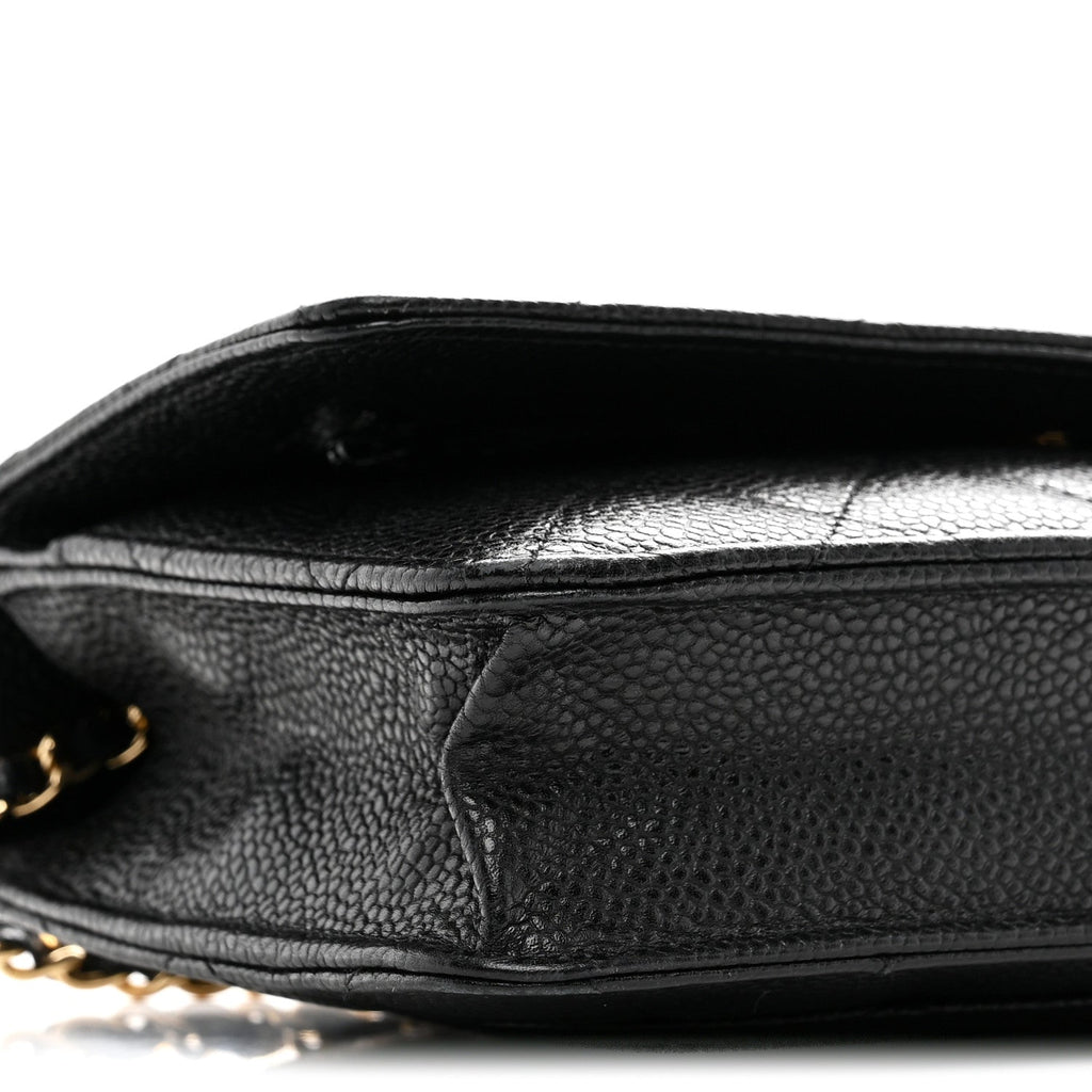 Chanel Caviar Quilted Wallet on Chain WOC Black