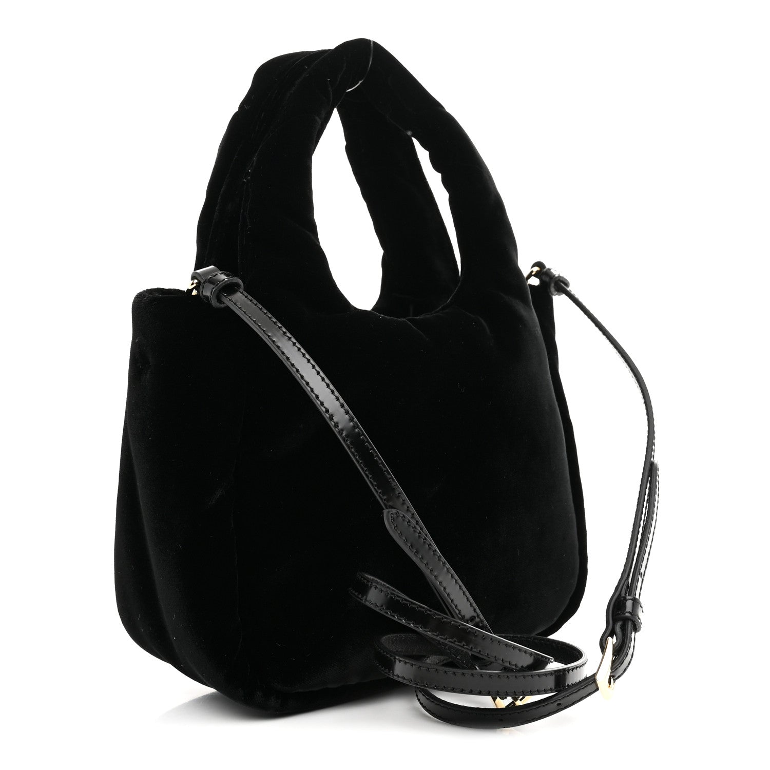Prada Padded Velvet Mini Bag Black