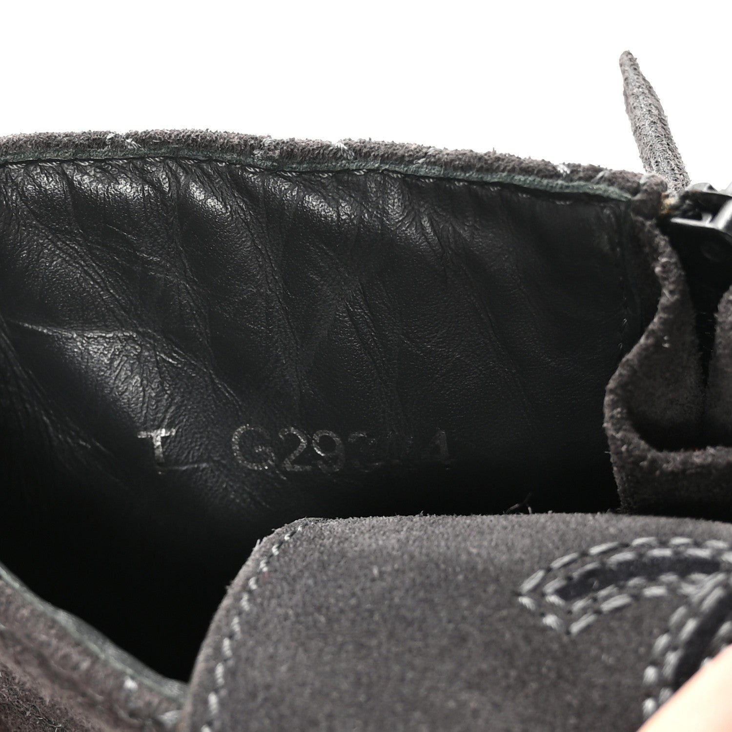 Chanel Suede Quilted CC Tall Lace Up Combat Boots 38 Grey