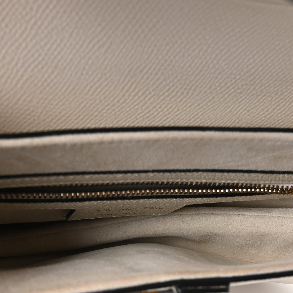 Christian Dior Grained Calfskin Saddle Bag White