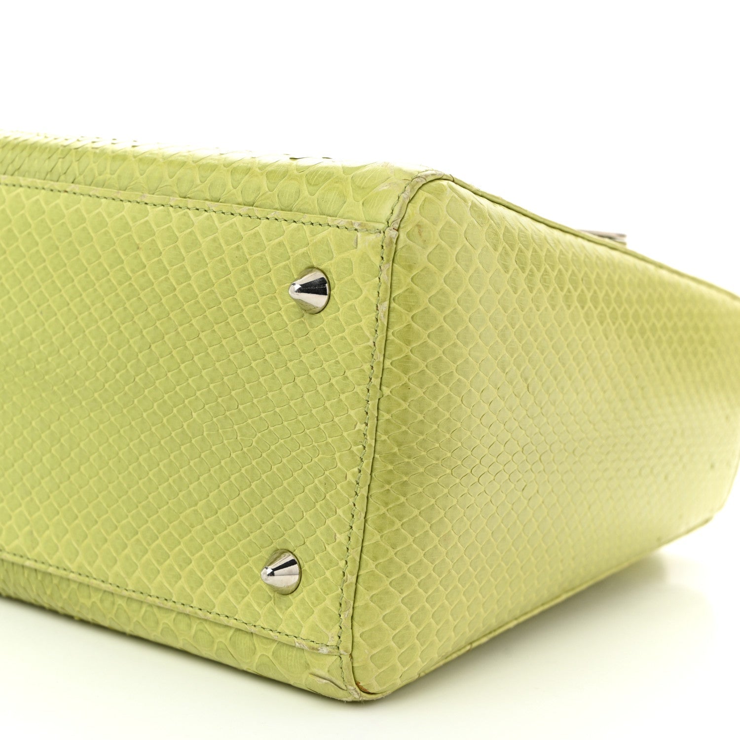 Christian Dior Snakeskin Medium Lady Dior Green