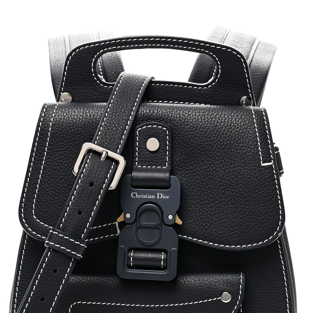 Christian Dior Grained Calfskin Mini Gallop Sling Bag Navy Blue