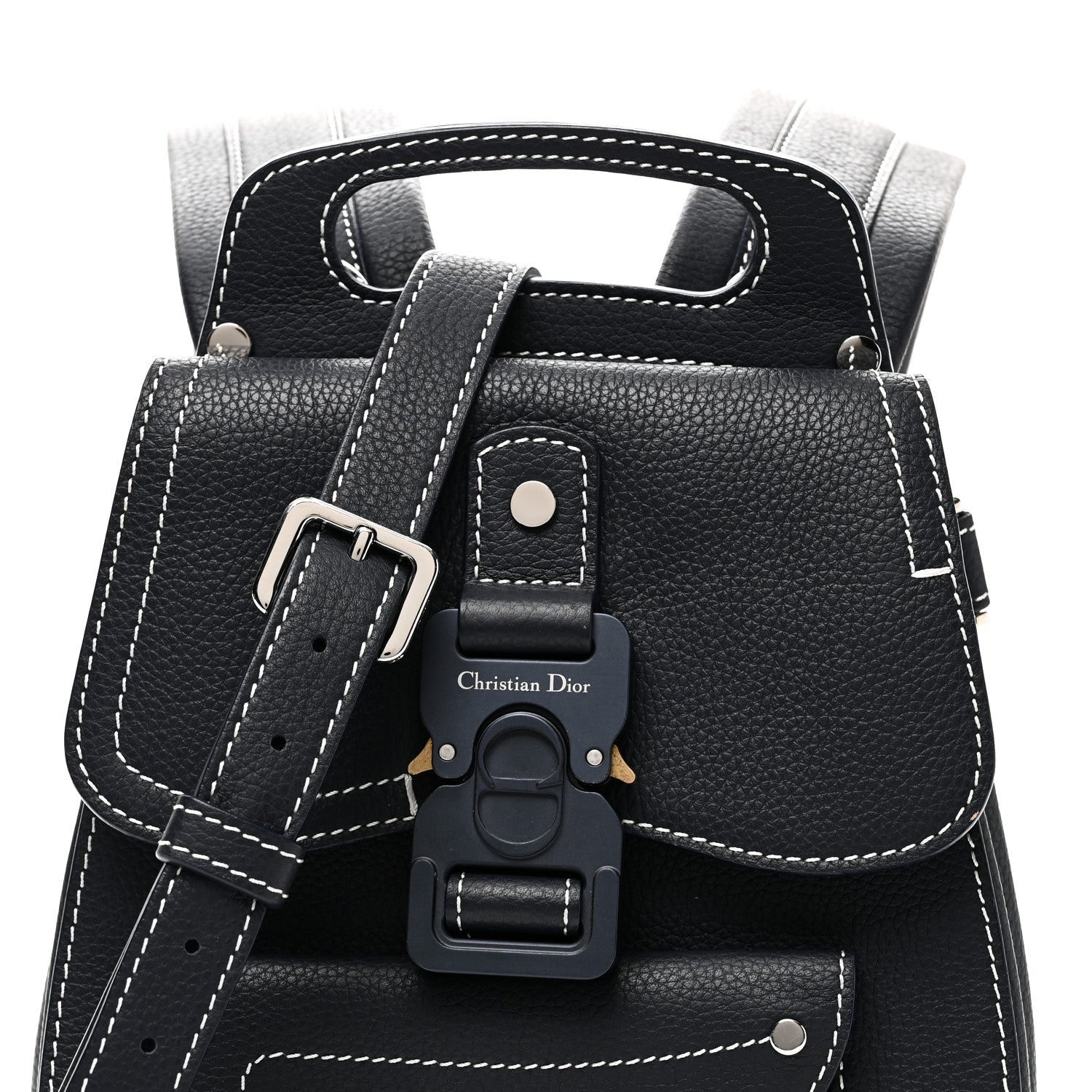 Christian Dior Grained Calfskin Mini Gallop Sling Bag Navy Blue