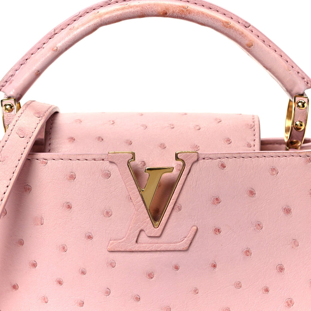 Louis Vuitton Ostrich Capucines Mini Pink