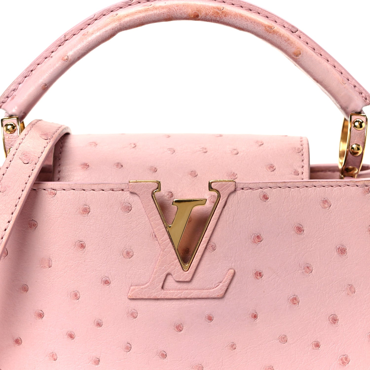 Louis Vuitton Ostrich Capucines Mini Pink