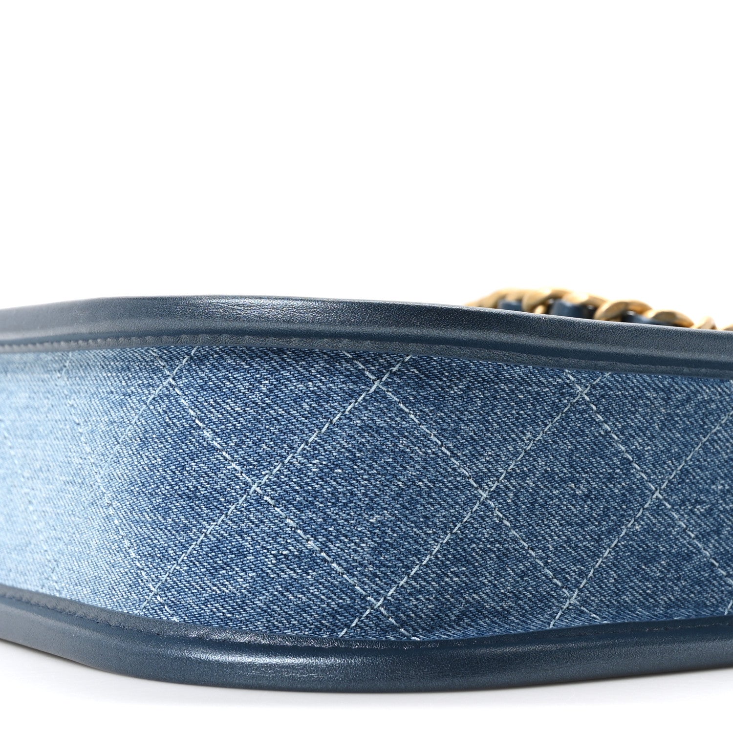Chanel Washed Denim Quilted Small Hobo Blue