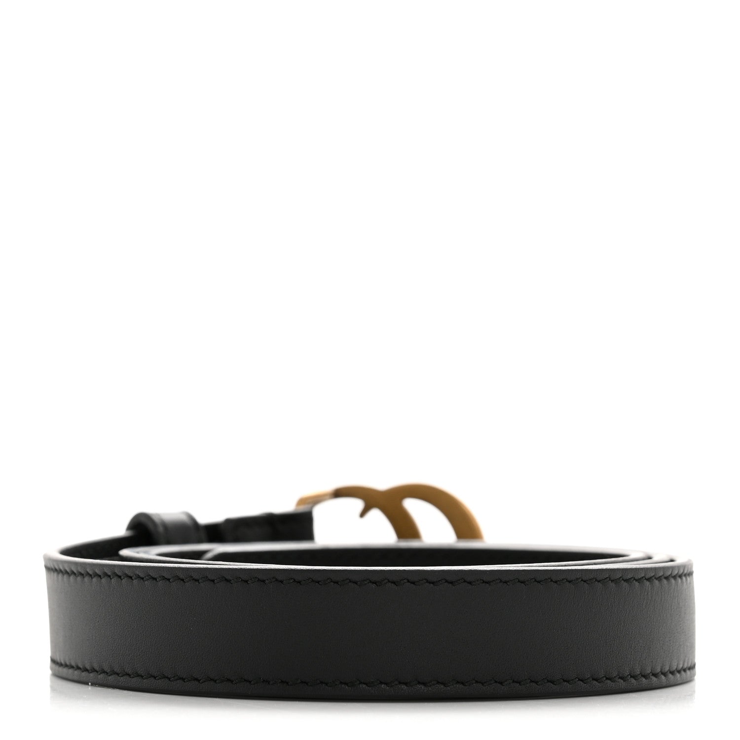 Gucci Calfskin Double G 20mm Belt 80 32 Black