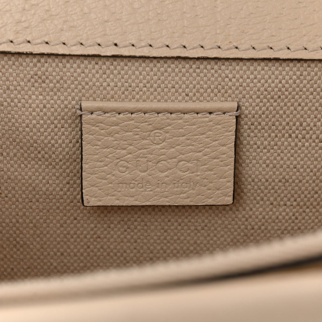 Gucci Textured Calfskin Crystal Small Dionysus Shoulder Bag Mystic White