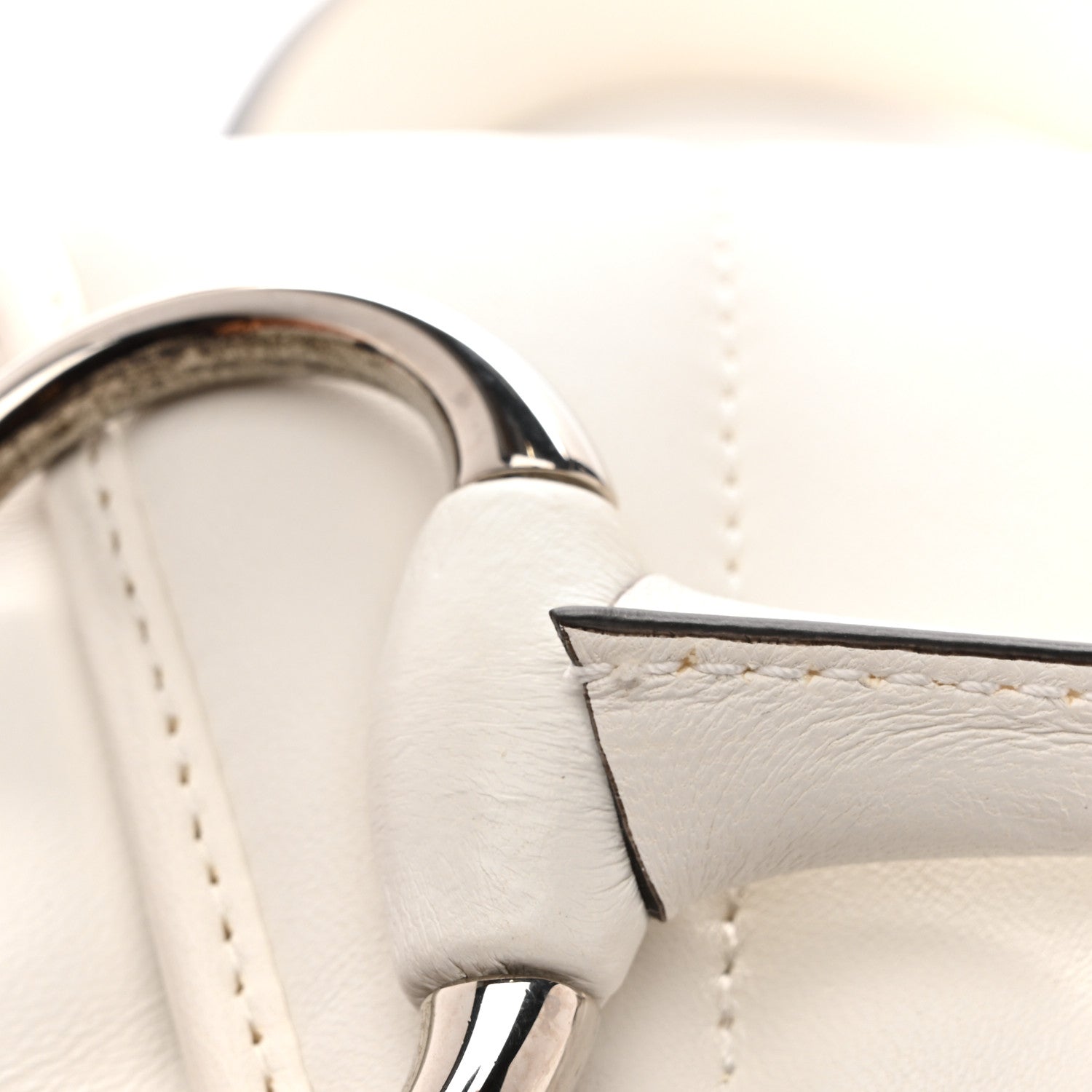 Gucci Nappa Vertical Matelasse Small Maxi Horsebit Chain Shoulder Bag Great White