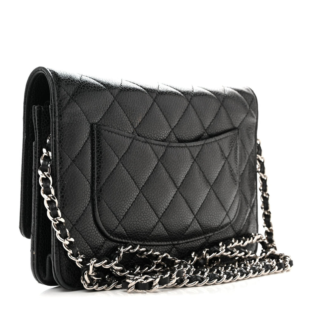 Chanel Caviar Quilted Wallet On Chain WOC Black