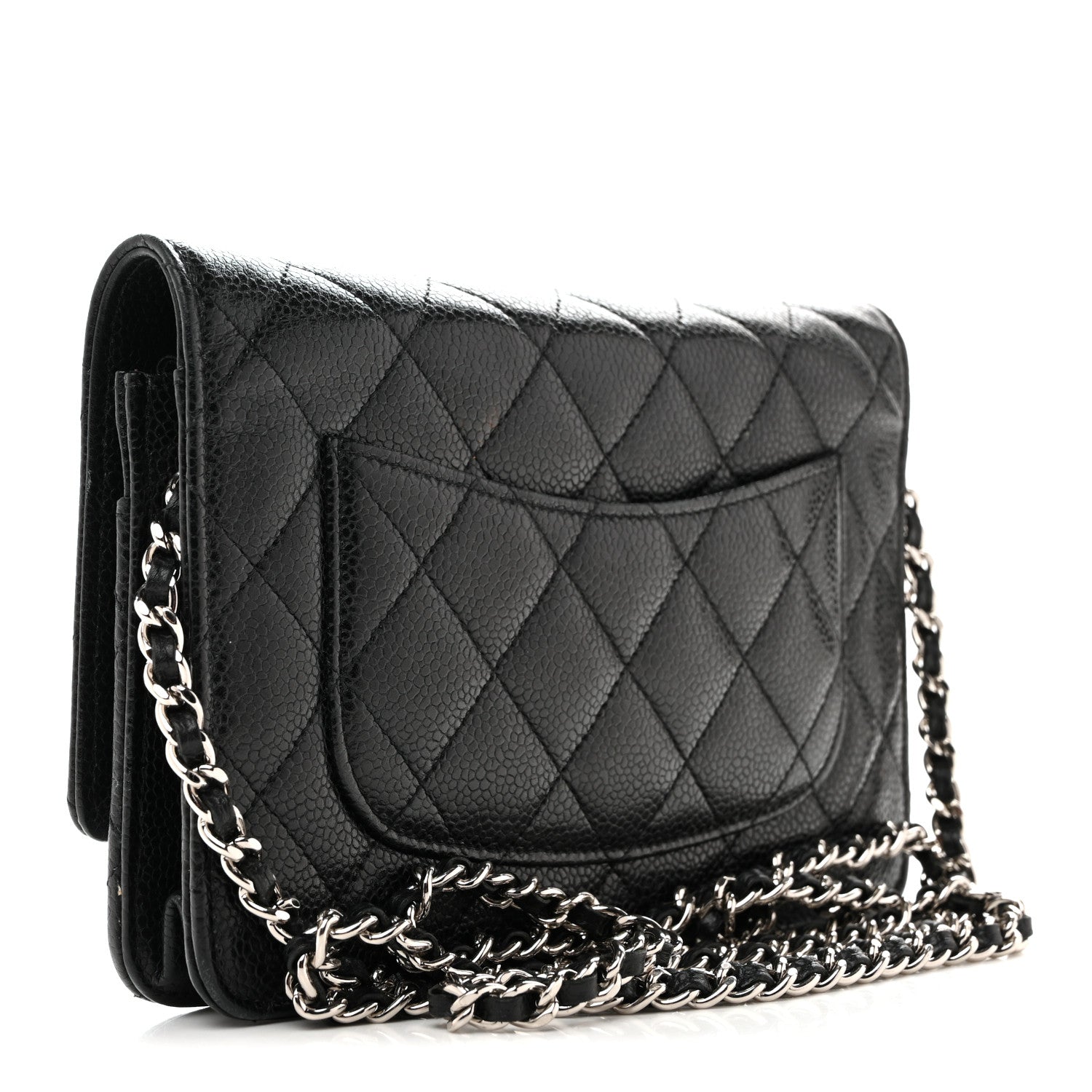 Chanel Caviar Quilted Wallet On Chain WOC Black