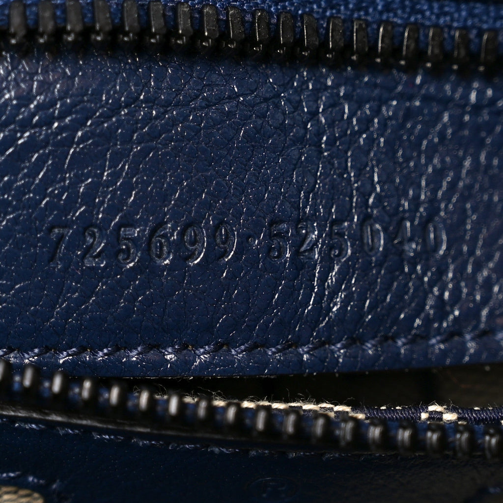 Gucci Piuma Lux Energy Monochrome Double G Duffle Bag Blue