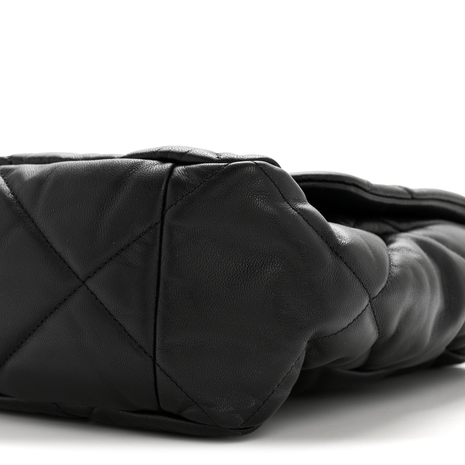 Chanel Goatskin Quilted Maxi Chanel 19 Flap Black