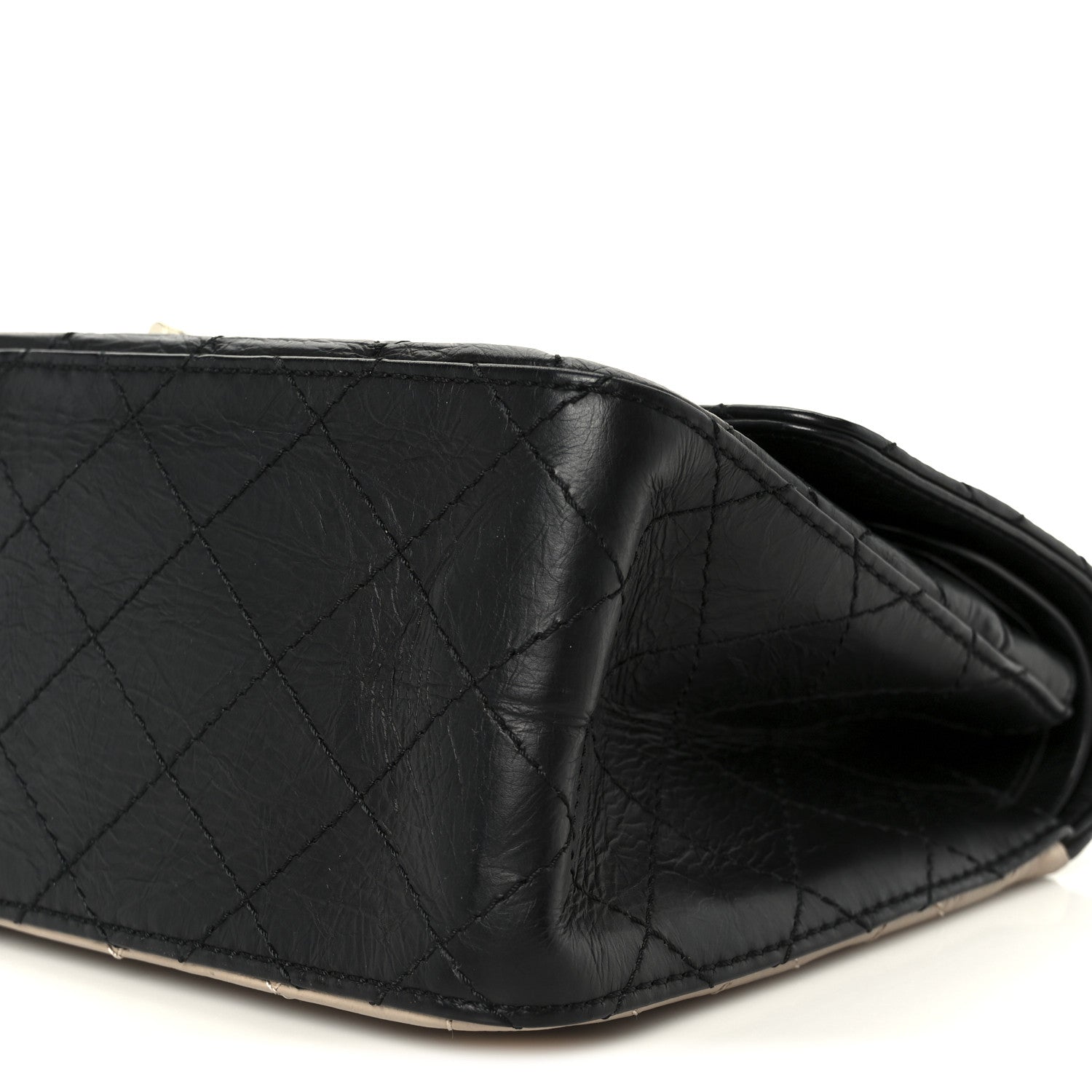 Chanel Aged Calfskin Quilted 2.55 Reissue 226 Flap Beige Black