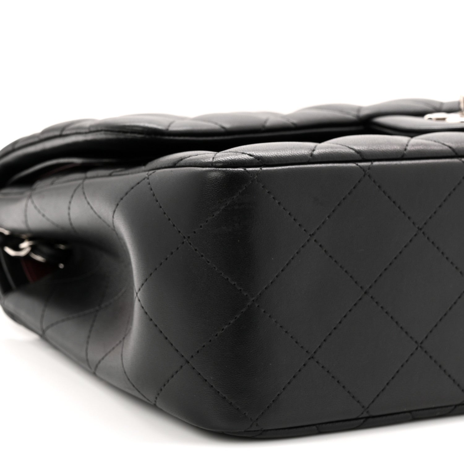 Chanel Lambskin Quilted Jumbo Double Flap Black
