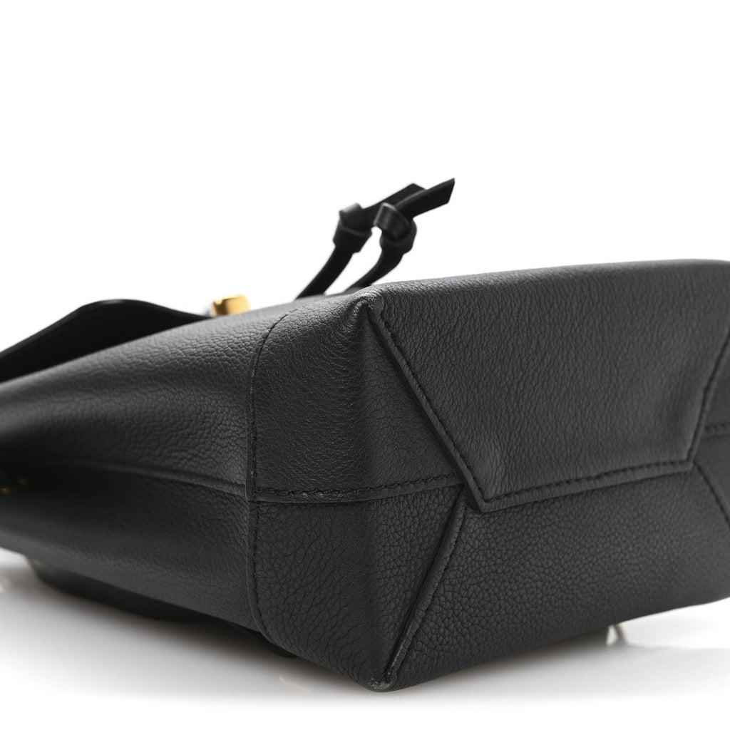 Louis Vuitton Calfskin Lockme Mini Backpack Black