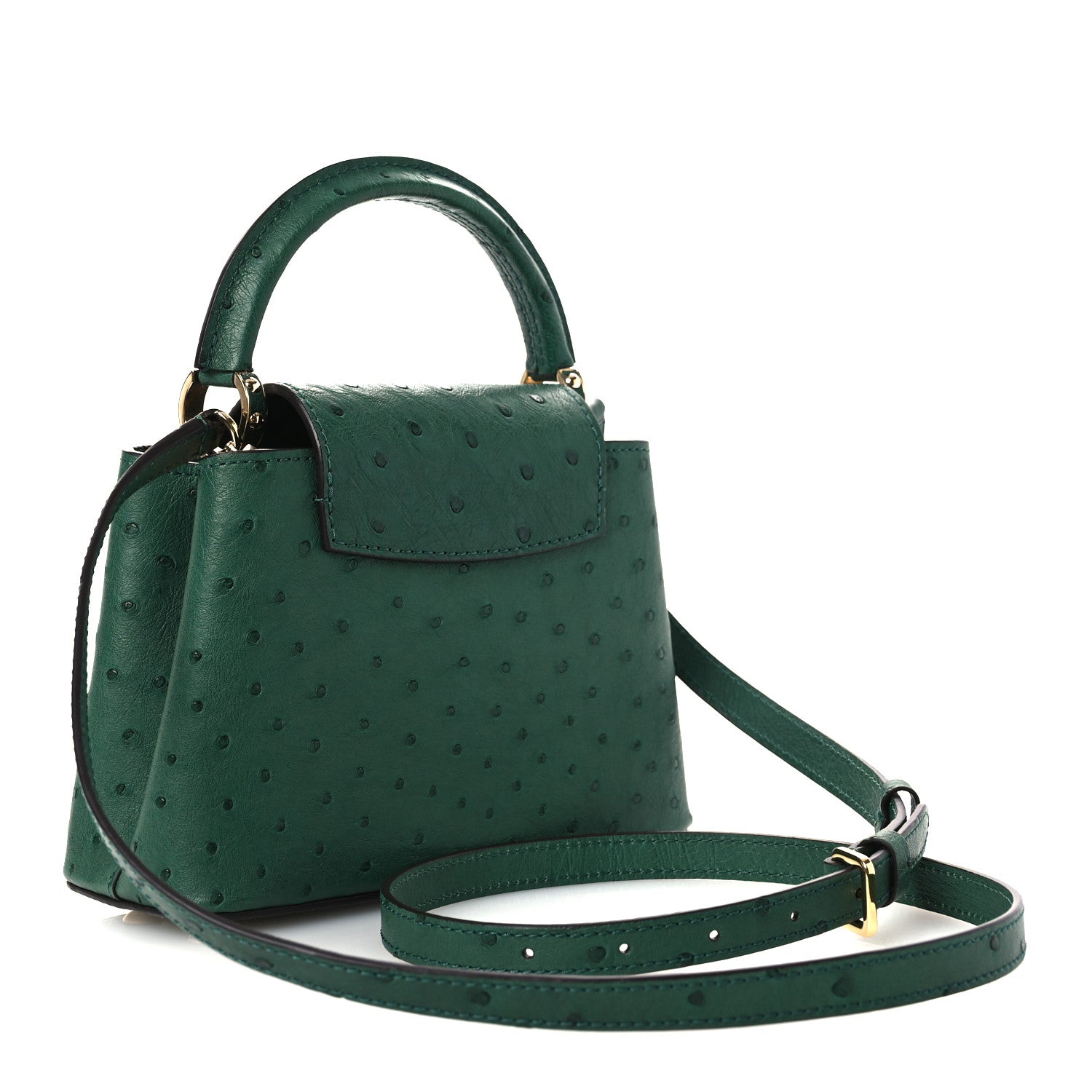 Louis Vuitton Ostrich Capucines Mini Mint