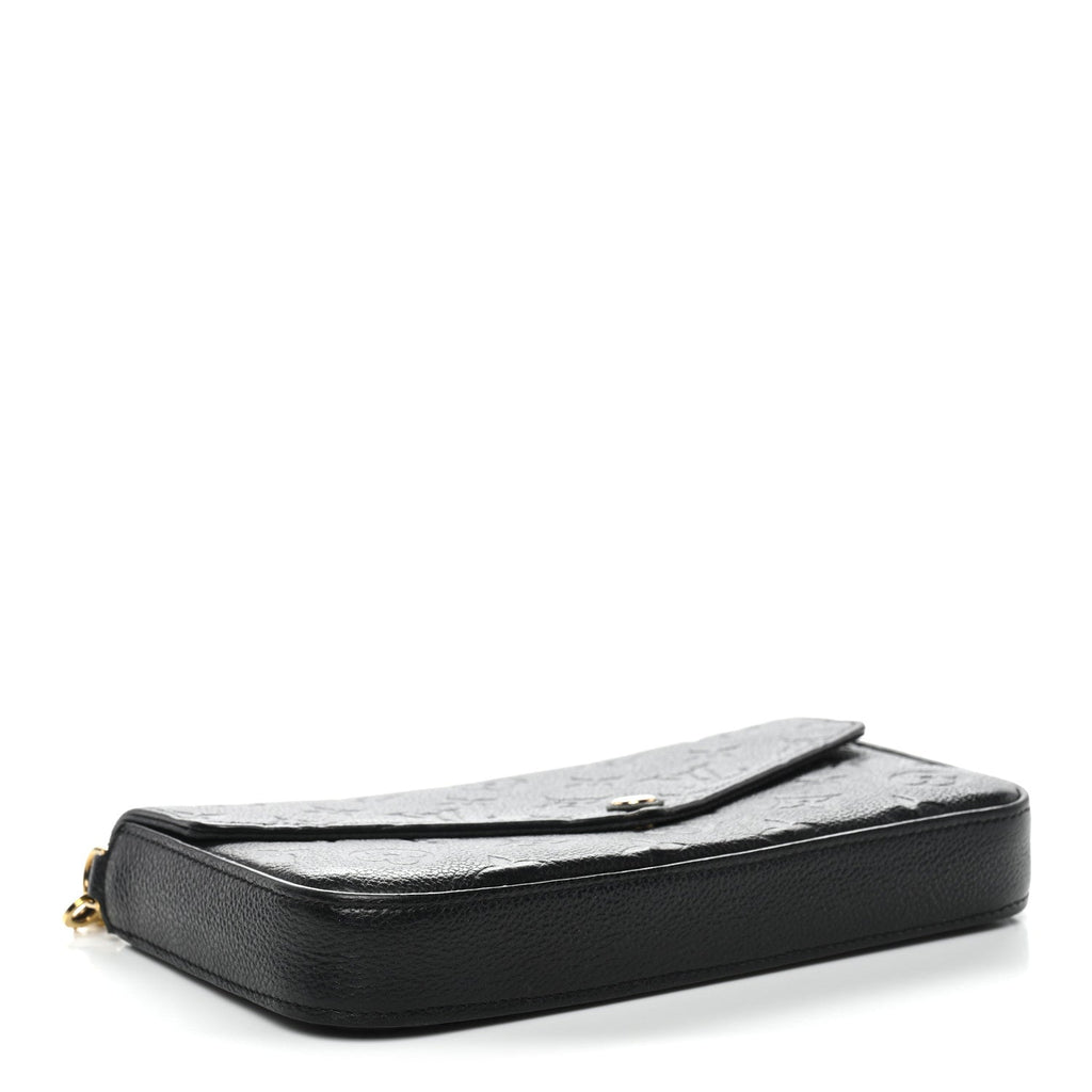 Louis Vuitton Empreinte Pochette Felicie Chain Wallet Black