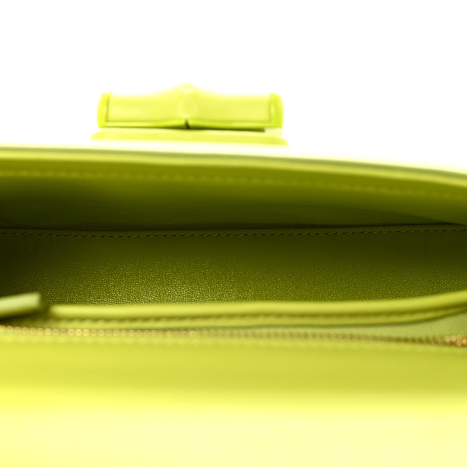 Gucci Calfskin Medium Bamboo Diva Green