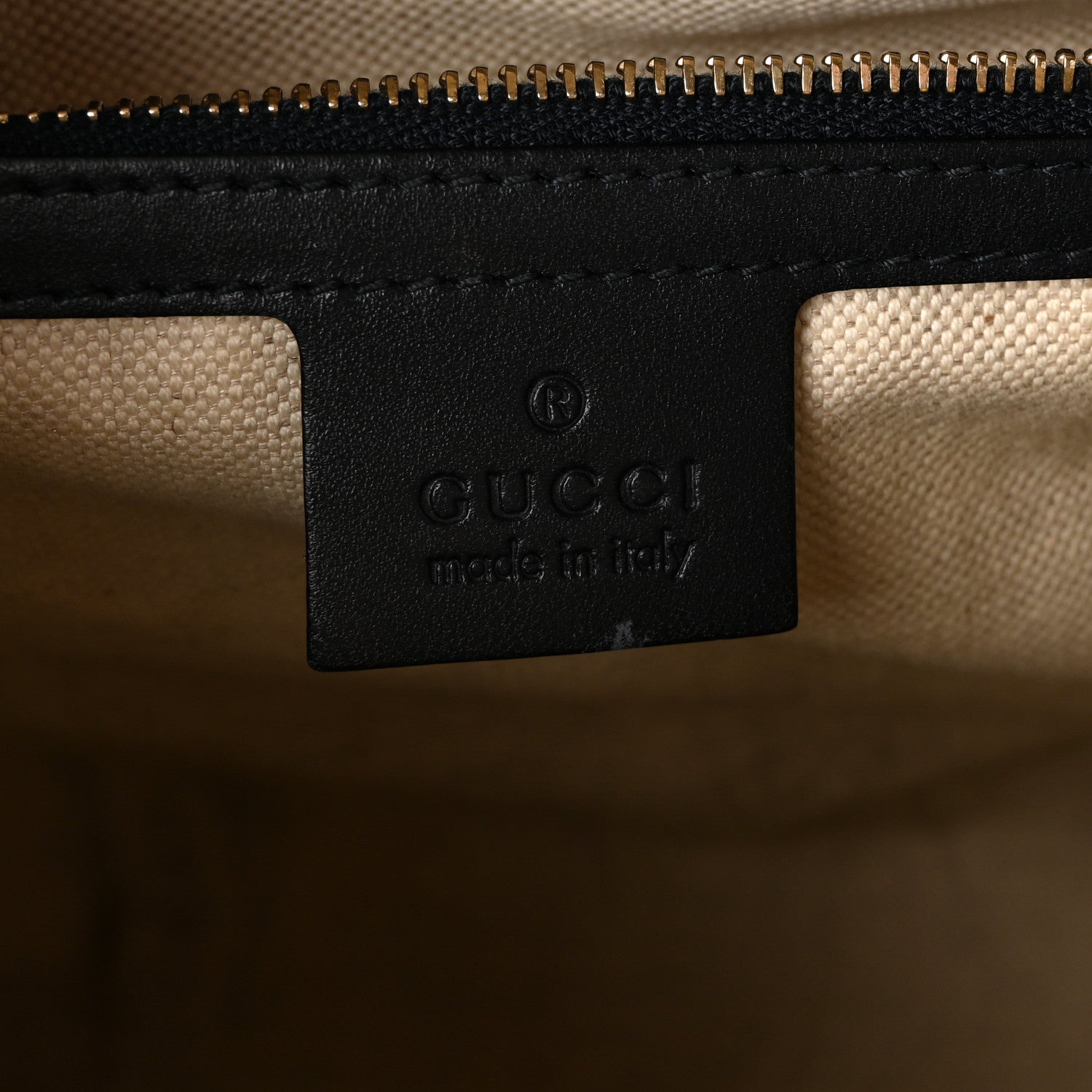 Gucci Monogram Selleria Calfskin Vintage Web Medium Boston Beige Blue