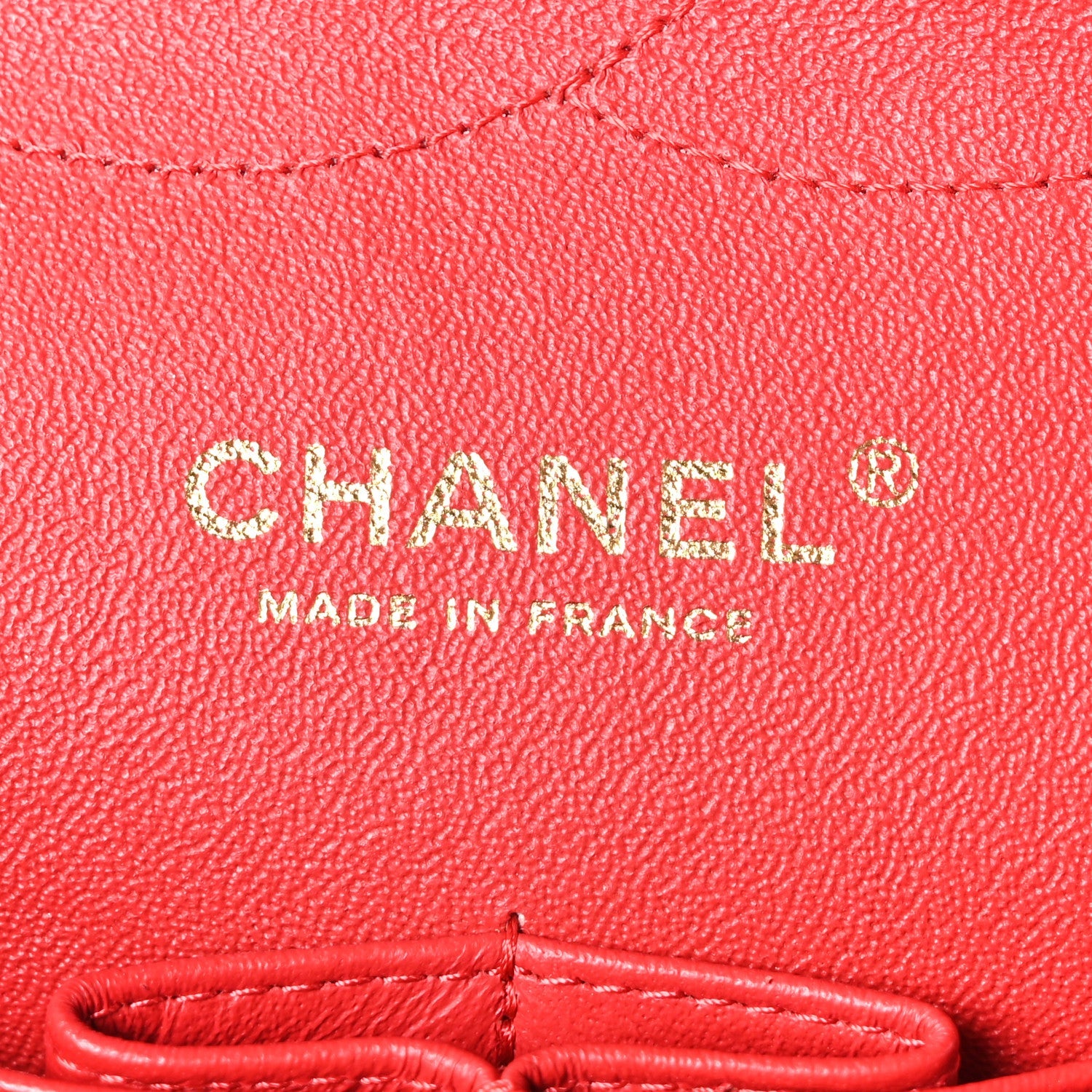 Chanel Lambskin Quilted Jumbo Double Flap Red