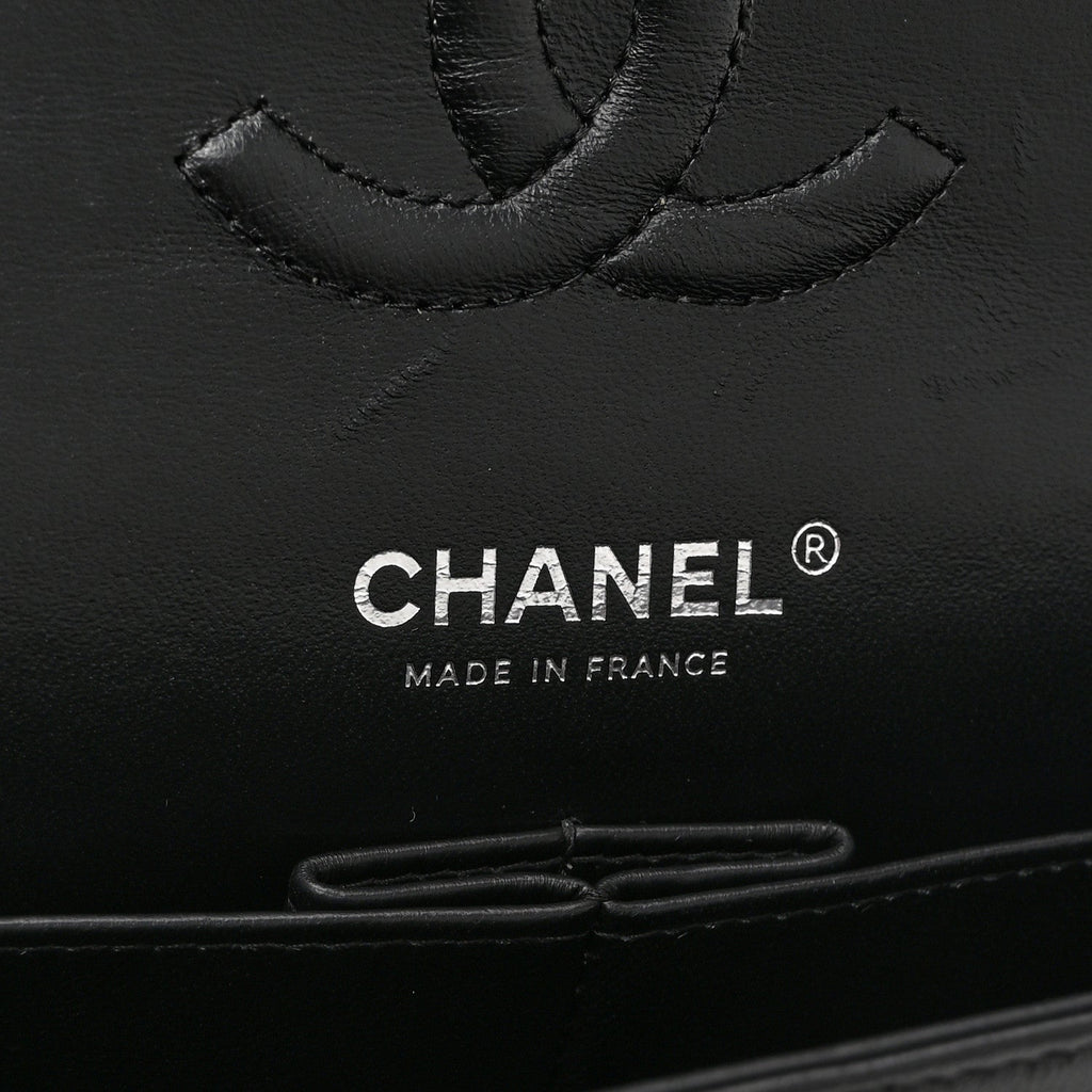 Chanel Lambskin Quilted Small Double Flap So Black