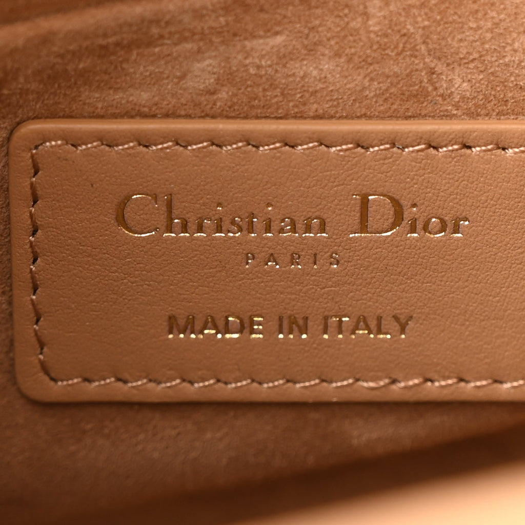 Christian Dior Calfskin Cannage Small The Lady 95.22 Beige