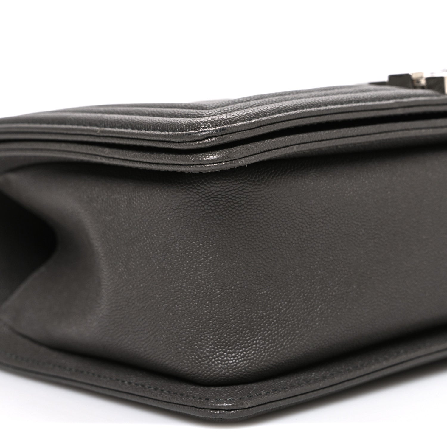 Chanel Caviar Quilted Medium Boy Flap Dark Grey