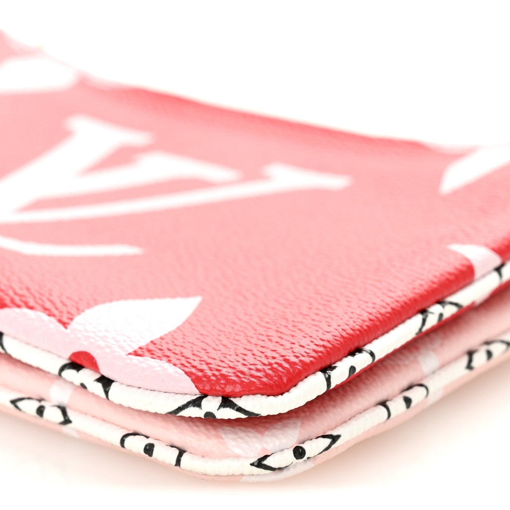 Louis Vuitton Monogram Giant Double Zip Pochette Rouge