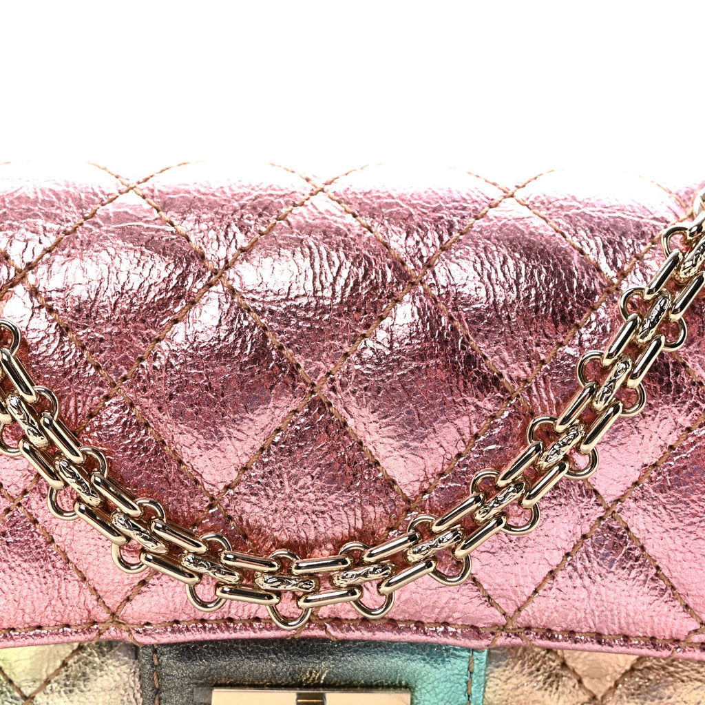 Chanel Metallic Goatskin Quilted Mini 2.55 Reissue Flap Multicolor