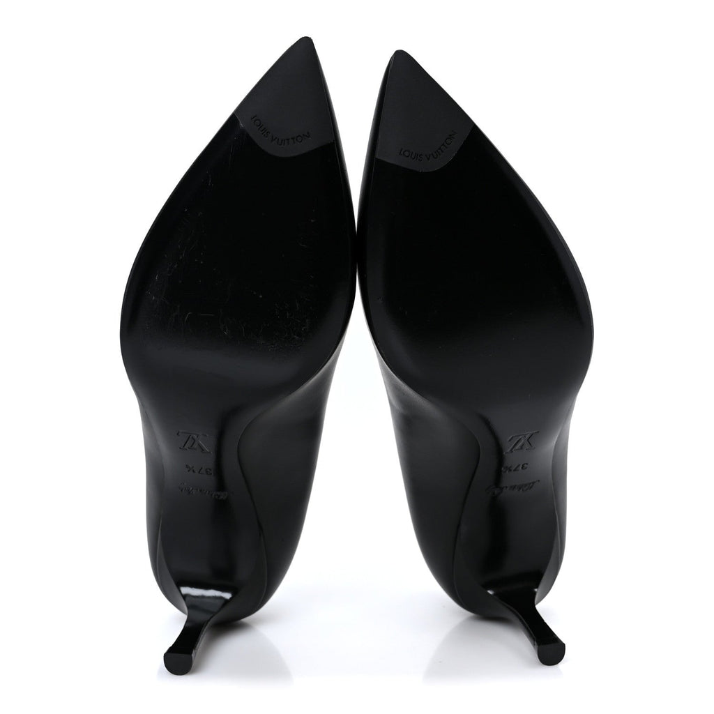 Louis Vuitton Calfskin Cherie Pumps 37.5 Black