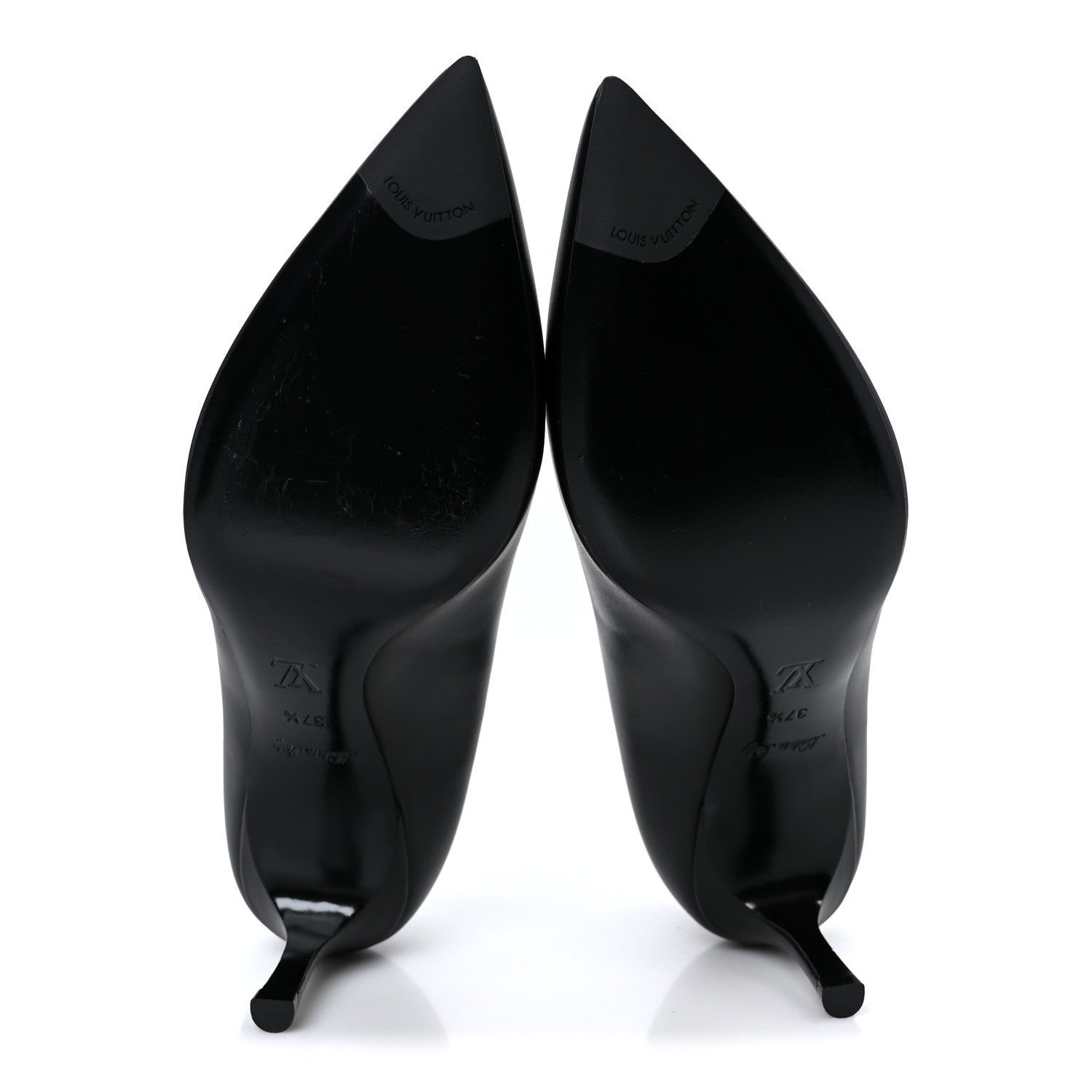 Louis Vuitton Calfskin Cherie Pumps 37.5 Black