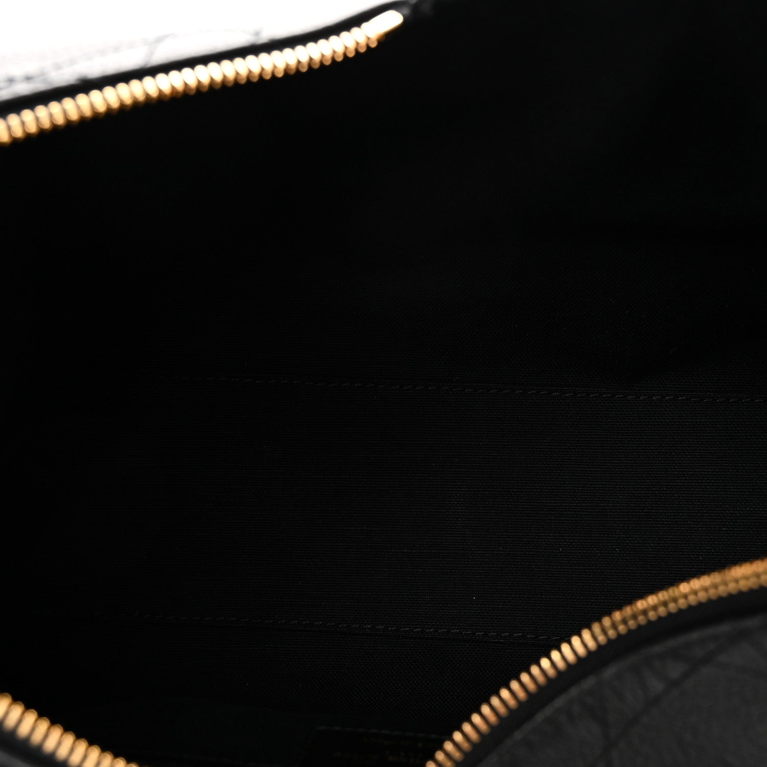 Christian Dior Grained Calfskin Flat Macrocannage Medium Voyage Bag Black