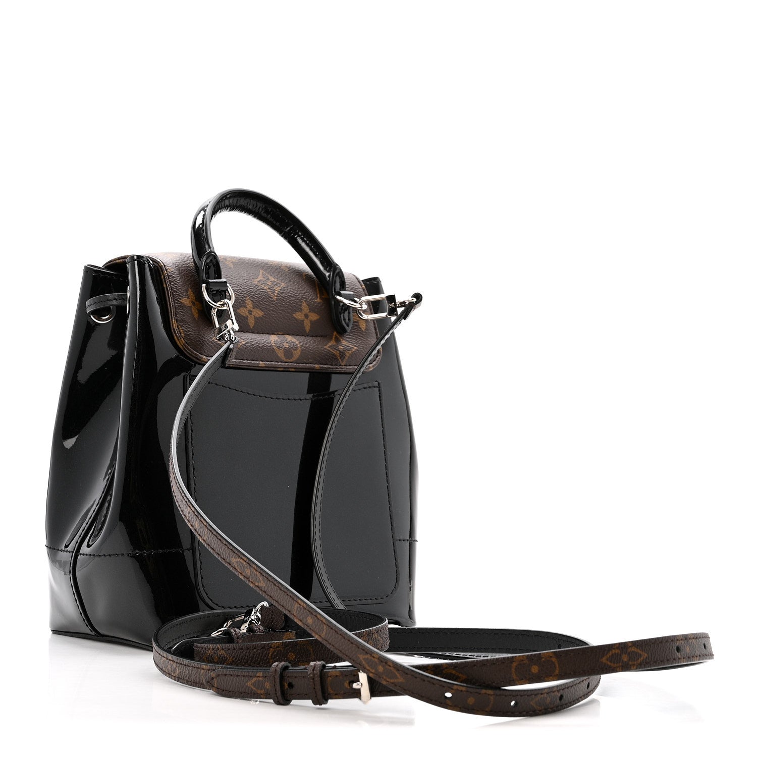 Louis Vuitton Patent Monogram Hot Springs Backpack Black