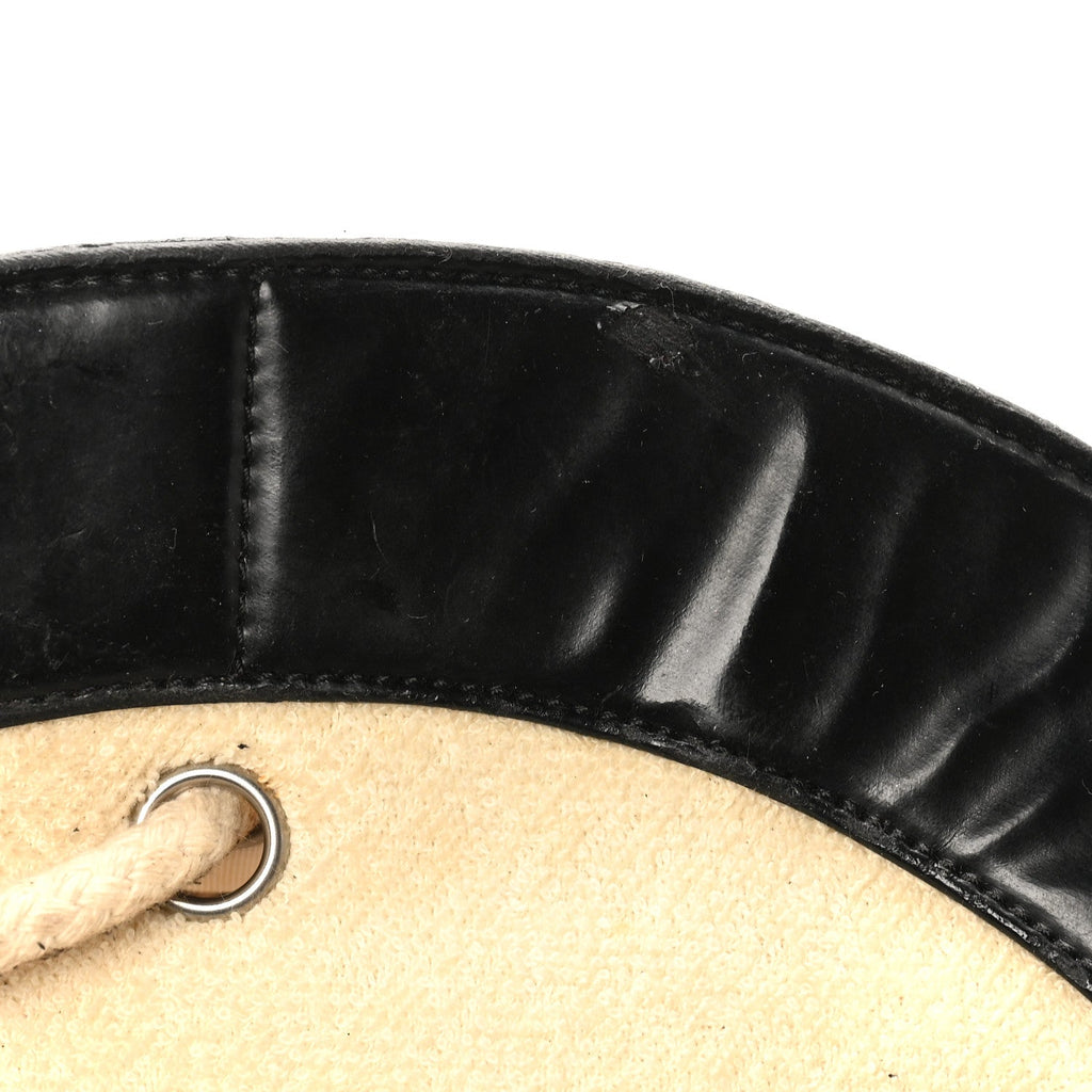 Chanel Patent Terry Cloth CC Heart Shoulder Bag Black