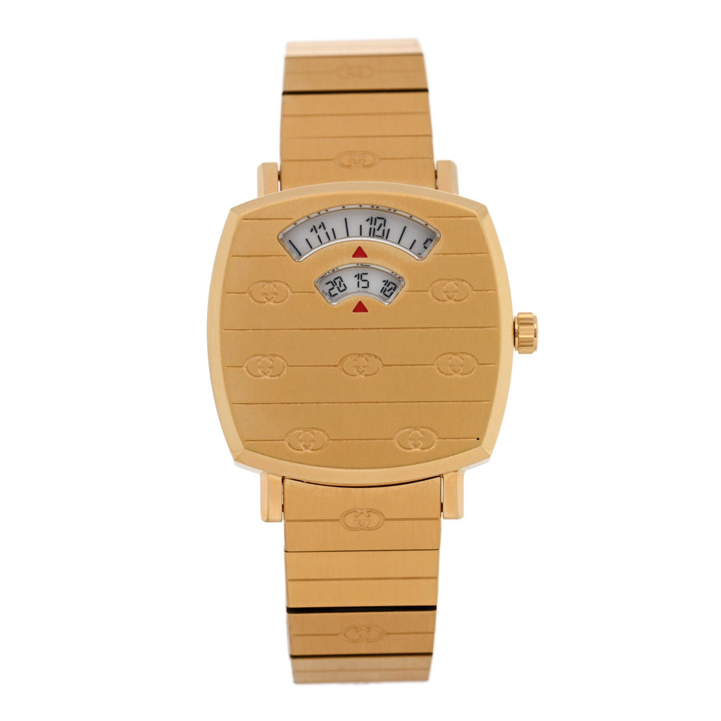 Gucci Stainless Steel 27mm Grip Quartz Watch Gold