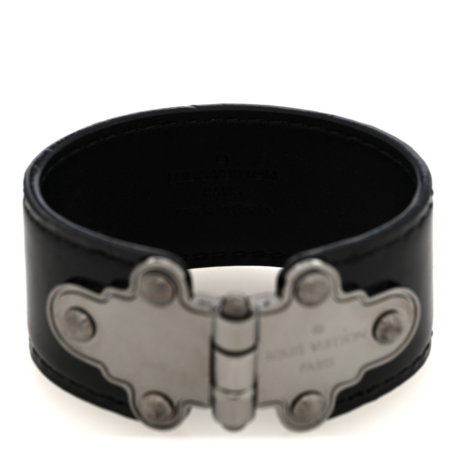 Louis Vuitton Vernis Save It Bracelet 17 Black