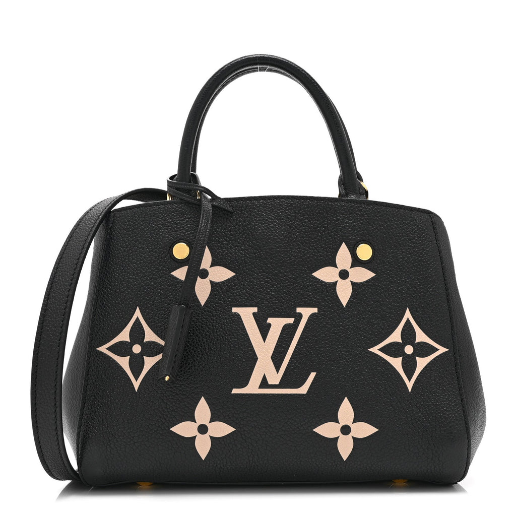 Louis Vuitton Empreinte Monogram Giant Montaigne BB Black Beige